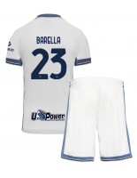 Inter Milan Nicolo Barella #23 Venkovní dres pro děti 2024-25 Krátký Rukáv (+ trenýrky)